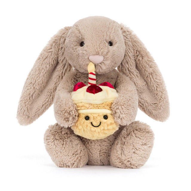 Personalized Bashful Beige Bunny 'Birthday'